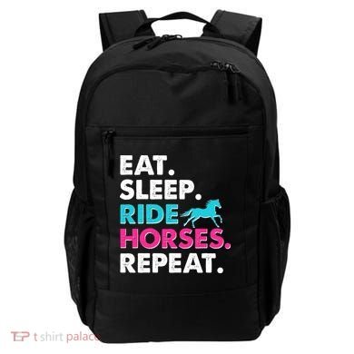Cute Funny Eat Sleep Ride Horses Repeat Backpack
