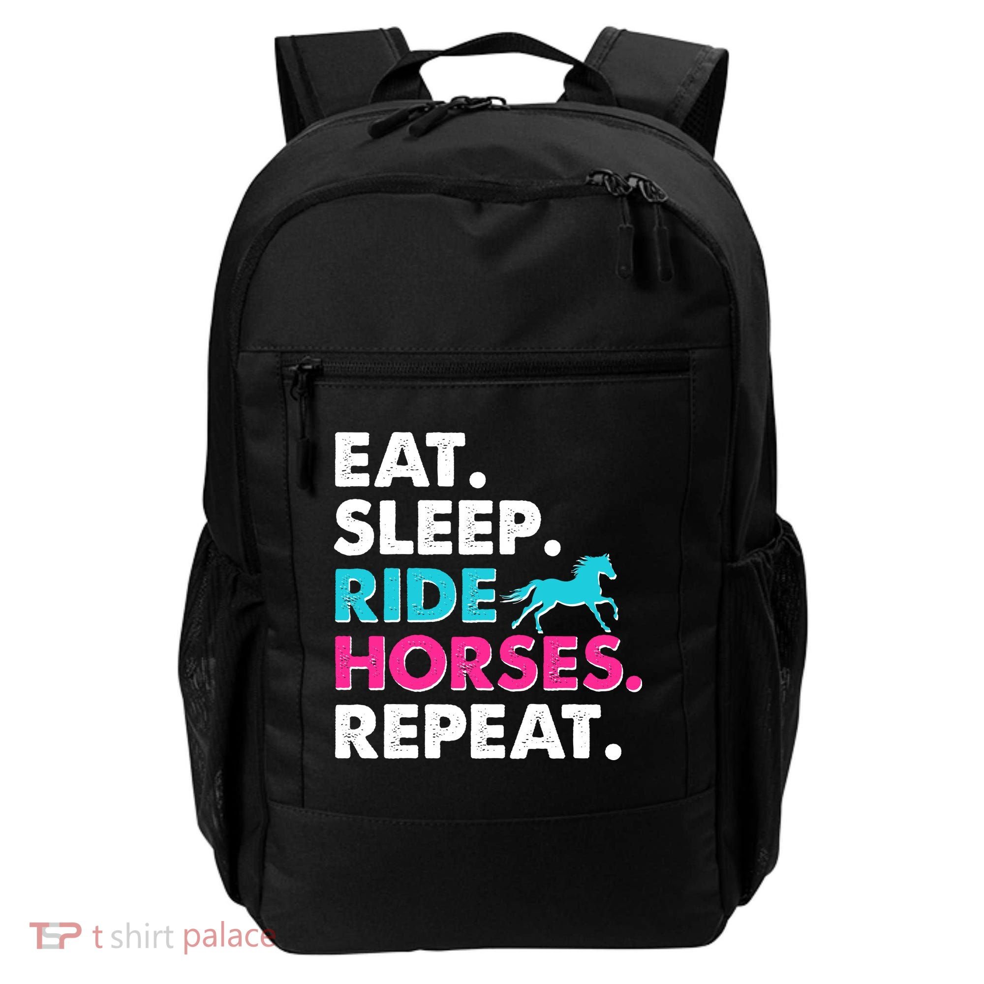 Cute Funny Eat Sleep Ride Horses Repeat Backpack