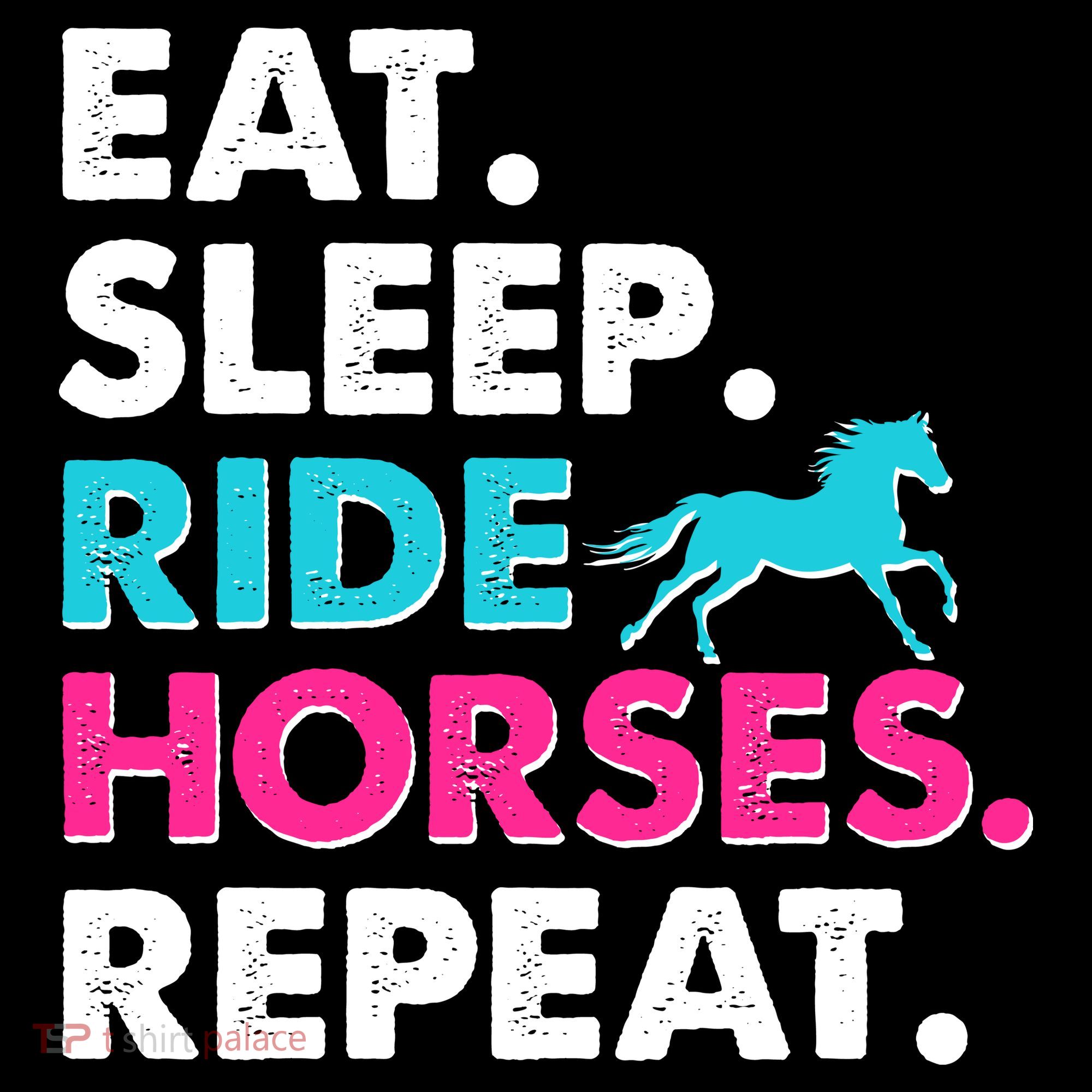Cute Funny Eat Sleep Ride Horses Repeat Coaster