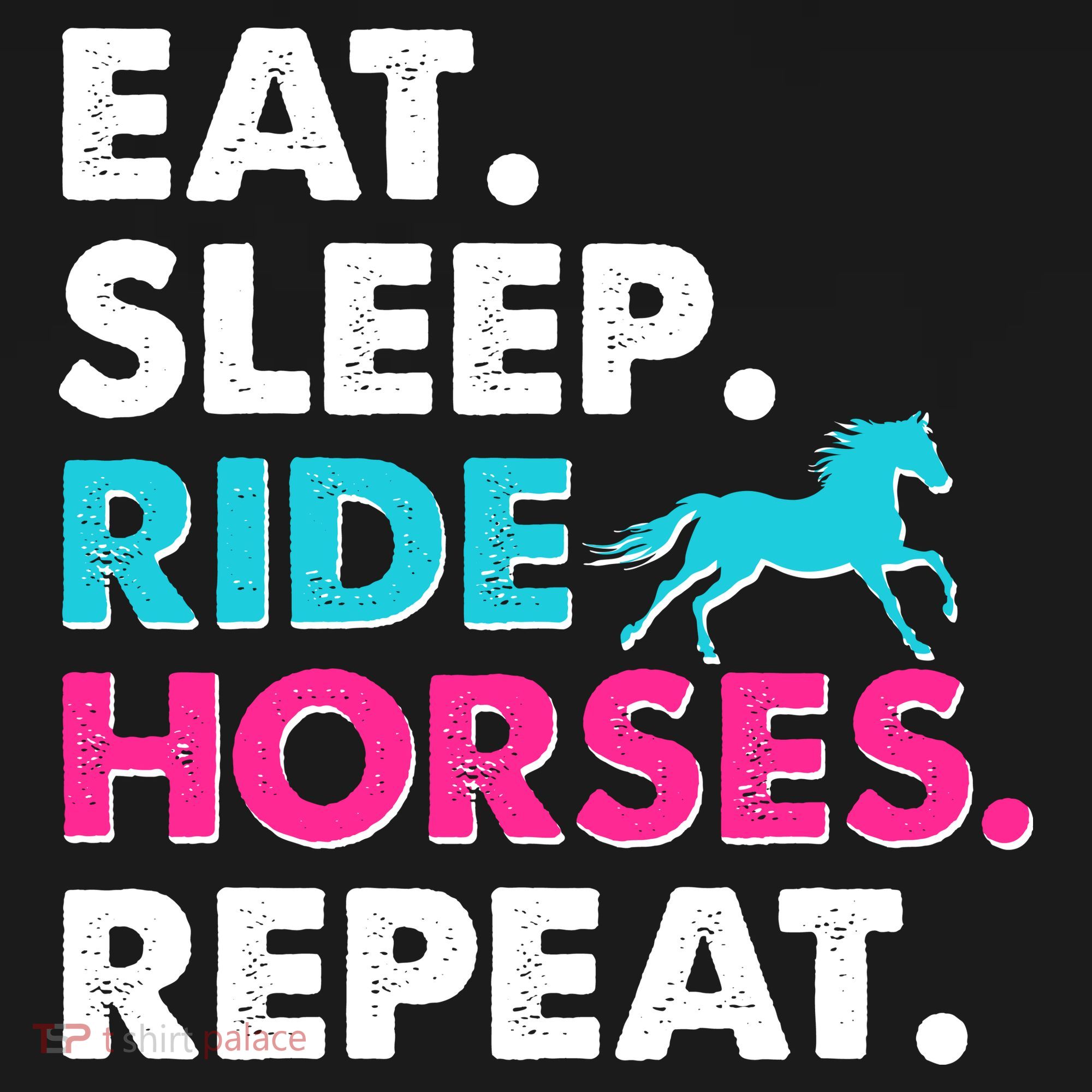 Cute Funny Eat Sleep Ride Horses Repeat Toddler Hoodie