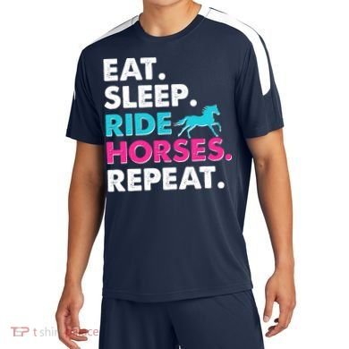 Cute Funny Eat Sleep Ride Horses Repeat Soccer Jersey