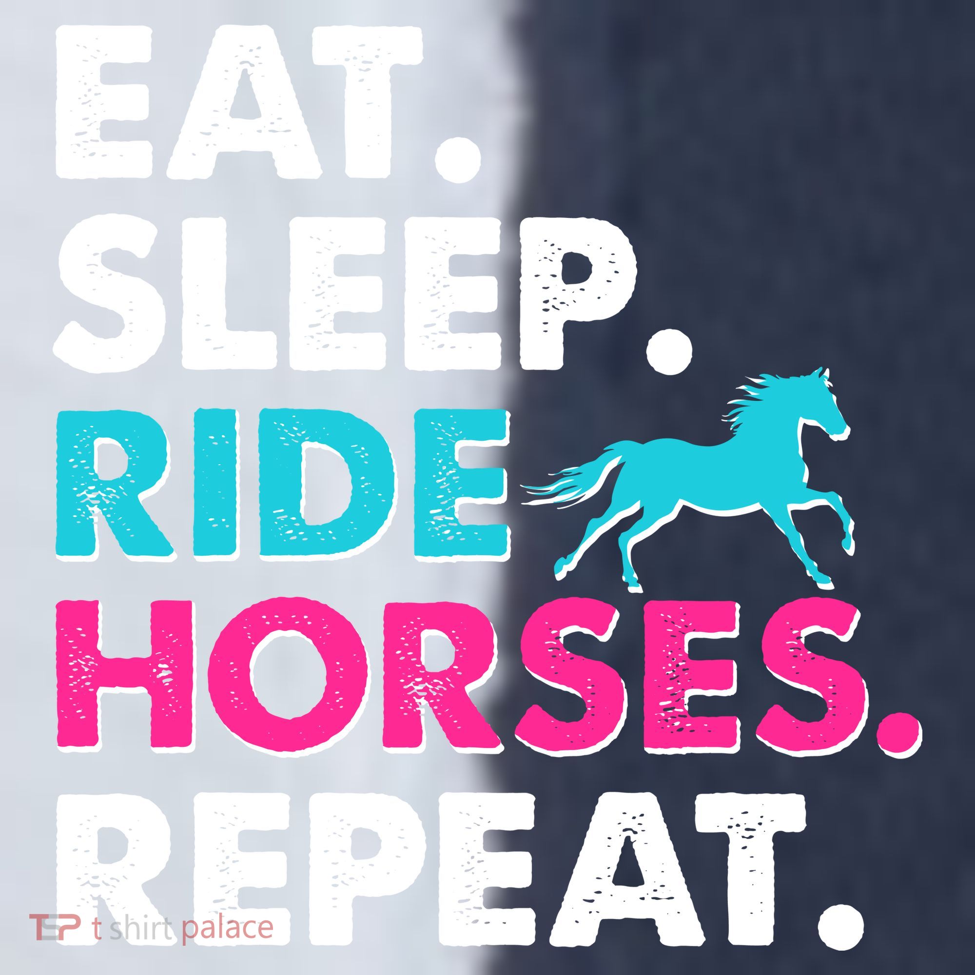 Cute Funny Eat Sleep Ride Horses Repeat Sport-Tek Competitor United Soccer Jersey