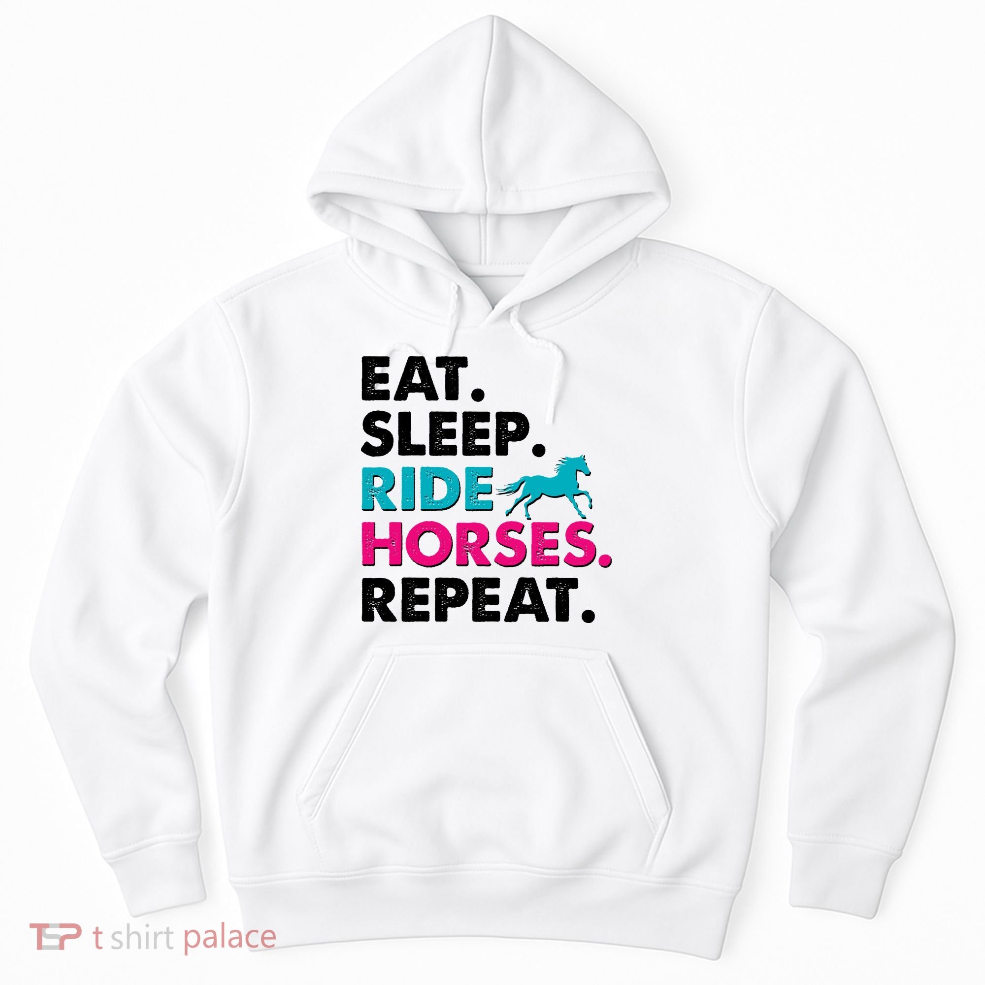 Cute Funny Eat Sleep Ride Horses Repeat Hoodie