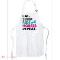 Cute Funny Eat Sleep Ride Horses Repeat Apron thumb 0