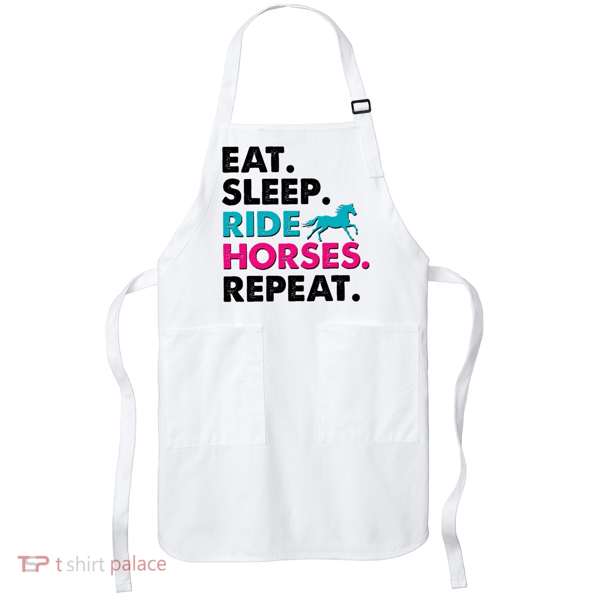 Cute Funny Eat Sleep Ride Horses Repeat Apron