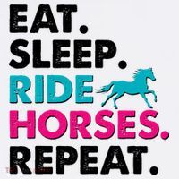 Cute Funny Eat Sleep Ride Horses Repeat Sweatshirt thumb 3