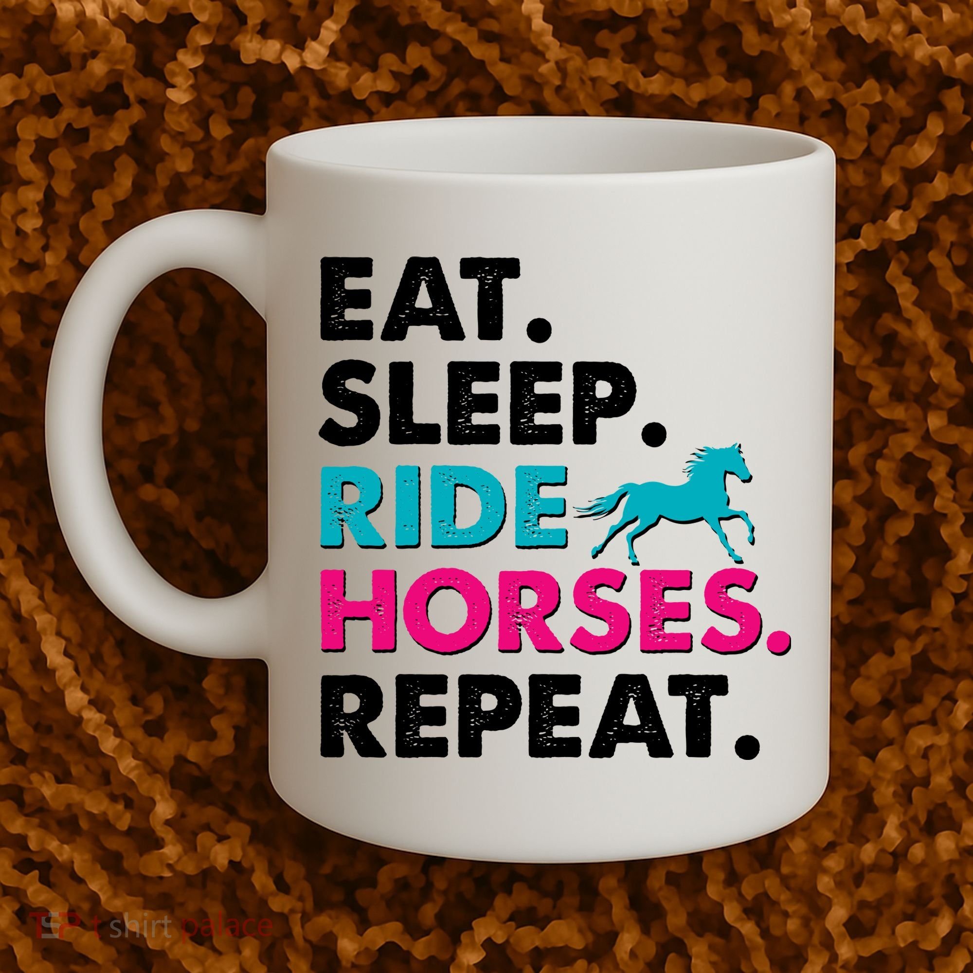 Cute Funny Eat Sleep Ride Horses Repeat Coffee Mug
