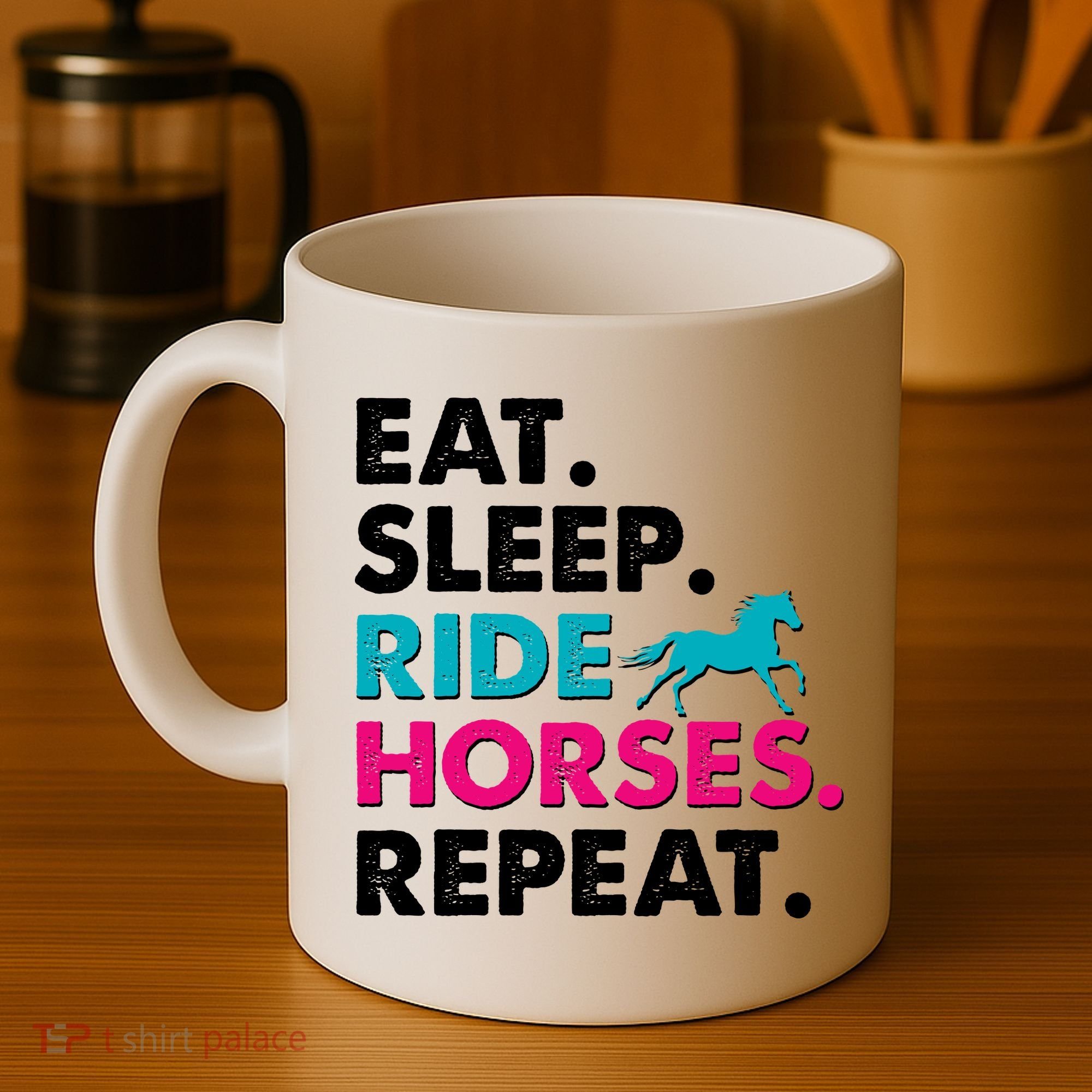 Cute Funny Eat Sleep Ride Horses Repeat Coffee Mug