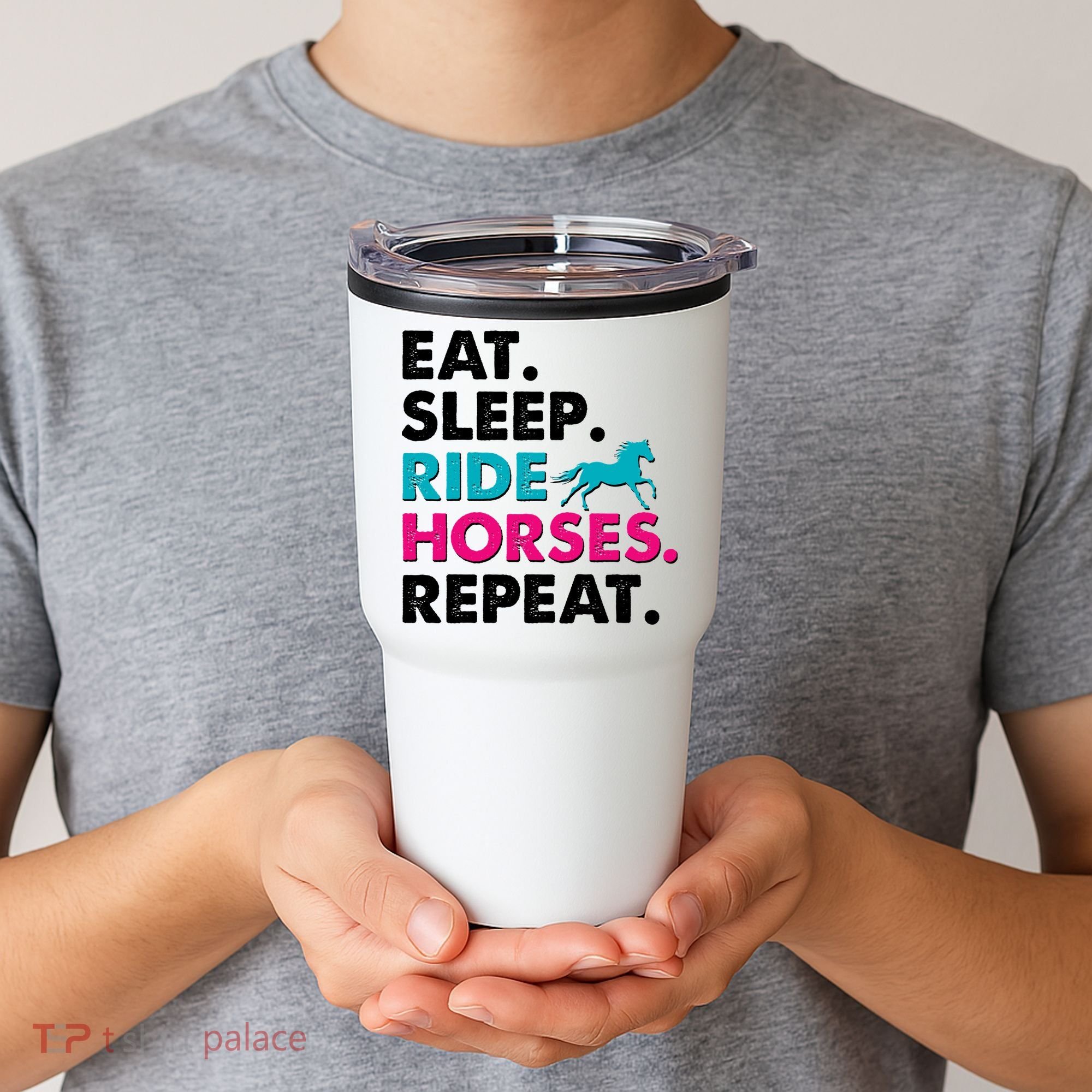 Cute Funny Eat Sleep Ride Horses Repeat Tumbler