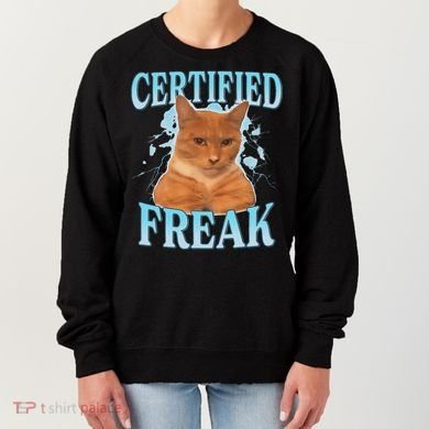 Certified Freak Eat Cement Cursed Cat Women's Sweatshirt