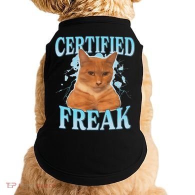 Certified Freak Eat Cement Cursed Cat Doggie Tank