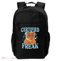 Certified Freak Eat Cement Cursed Cat Backpack thumb 0