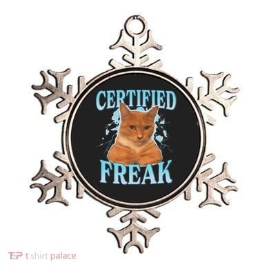 Certified Freak Eat Cement Cursed Cat Ornament
