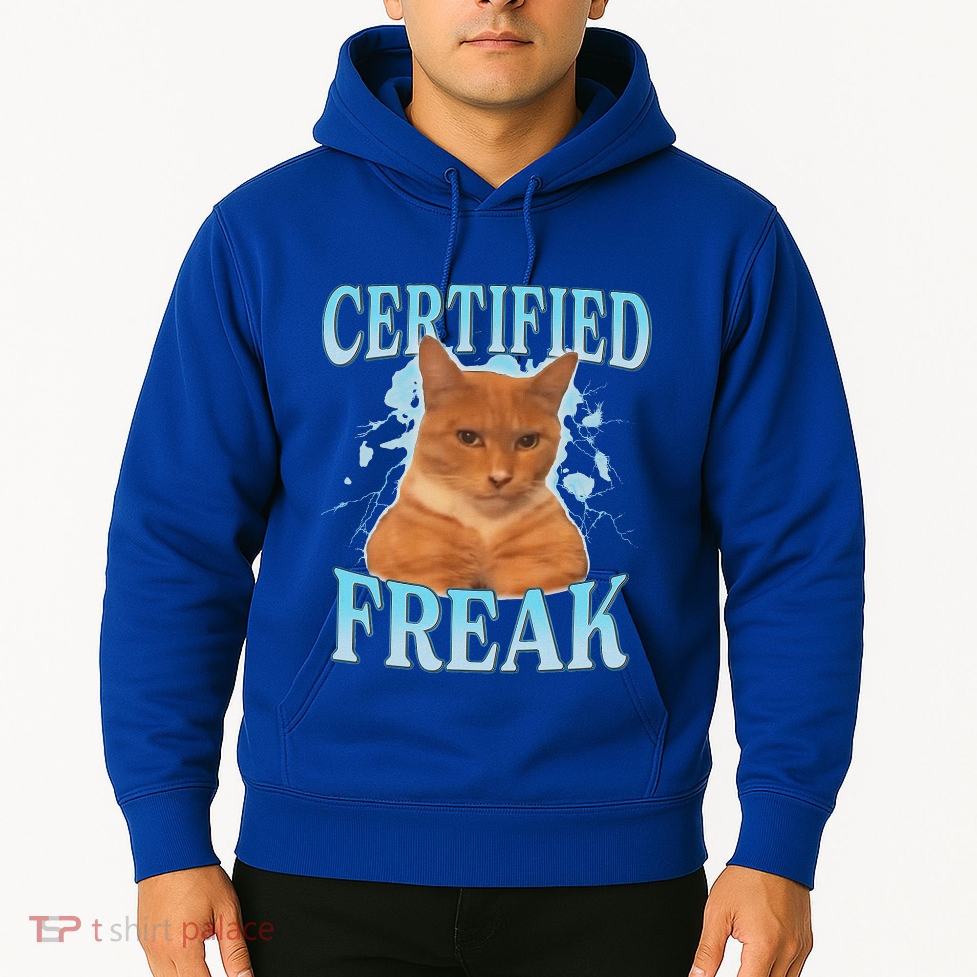 Certified Freak Eat Cement Cursed Cat Hoodie