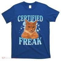Certified Freak Eat Cement Cursed Cat T-Shirt thumb 0