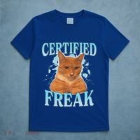 Certified Freak Eat Cement Cursed Cat T-Shirt thumb 5