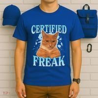 Certified Freak Eat Cement Cursed Cat T-Shirt thumb 6