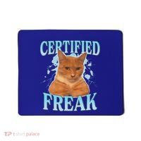 Certified Freak Eat Cement Cursed Cat Mousepad thumb 0