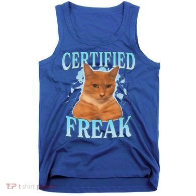 Certified Freak Eat Cement Cursed Cat Tank Top