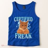 Certified Freak Eat Cement Cursed Cat Tank Top thumb 2