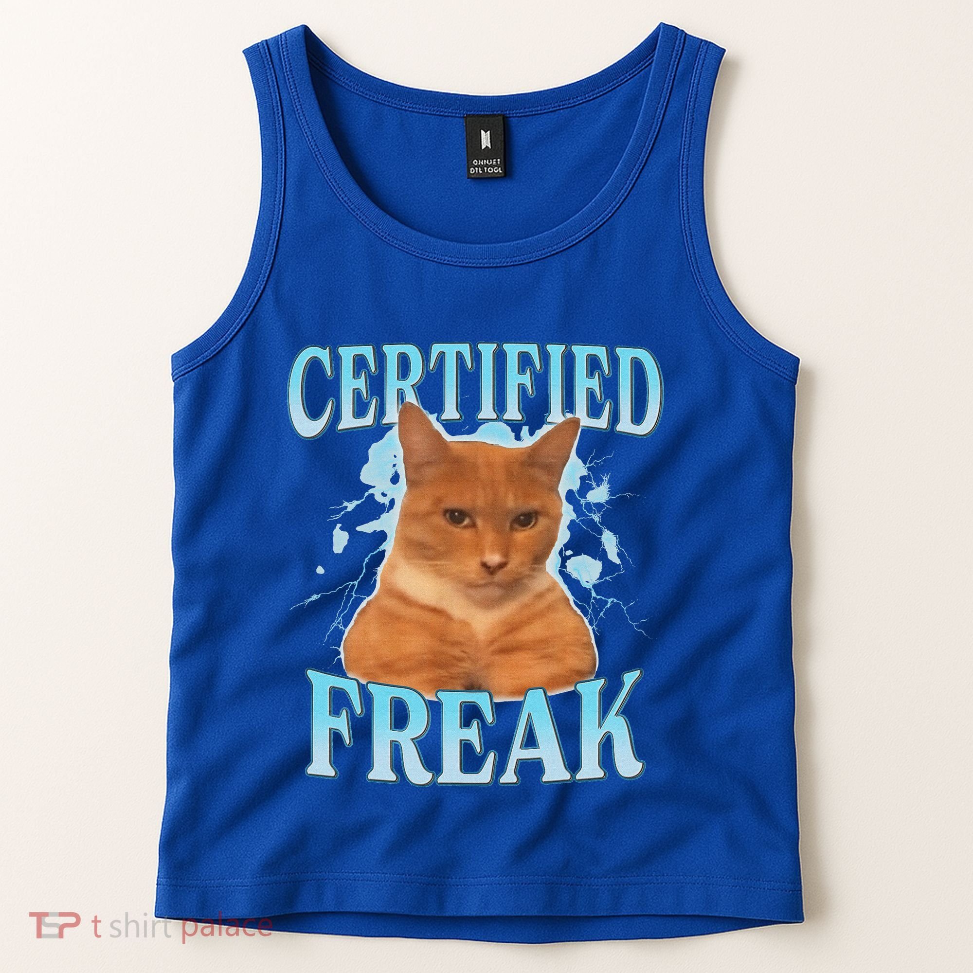 Certified Freak Eat Cement Cursed Cat Tank Top