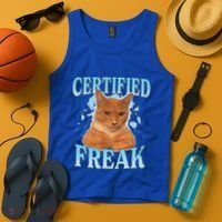 Certified Freak Eat Cement Cursed Cat Tank Top thumb 4
