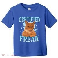 Certified Freak Eat Cement Cursed Cat Toddler T-Shirt thumb 0