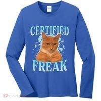 Certified Freak Eat Cement Cursed Cat Women's Long Sleeve Shirt thumb 0