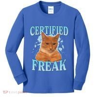 Certified Freak Eat Cement Cursed Cat Kids Long Sleeve Shirt thumb 0