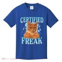 Certified Freak Eat Cement Cursed Cat Kids T-Shirt thumb 0