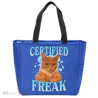 Certified Freak Eat Cement Cursed Cat Tote Bag