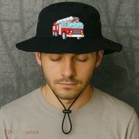 Cool Fire Engine Firetruck Firefighter Meaningful Gift Bucket Hat thumb 2