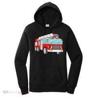 Cool Fire Engine Firetruck Firefighter Meaningful Gift Women's Hoodie thumb 0
