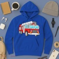 Cool Fire Engine Firetruck Firefighter Meaningful Gift Hoodie thumb 3