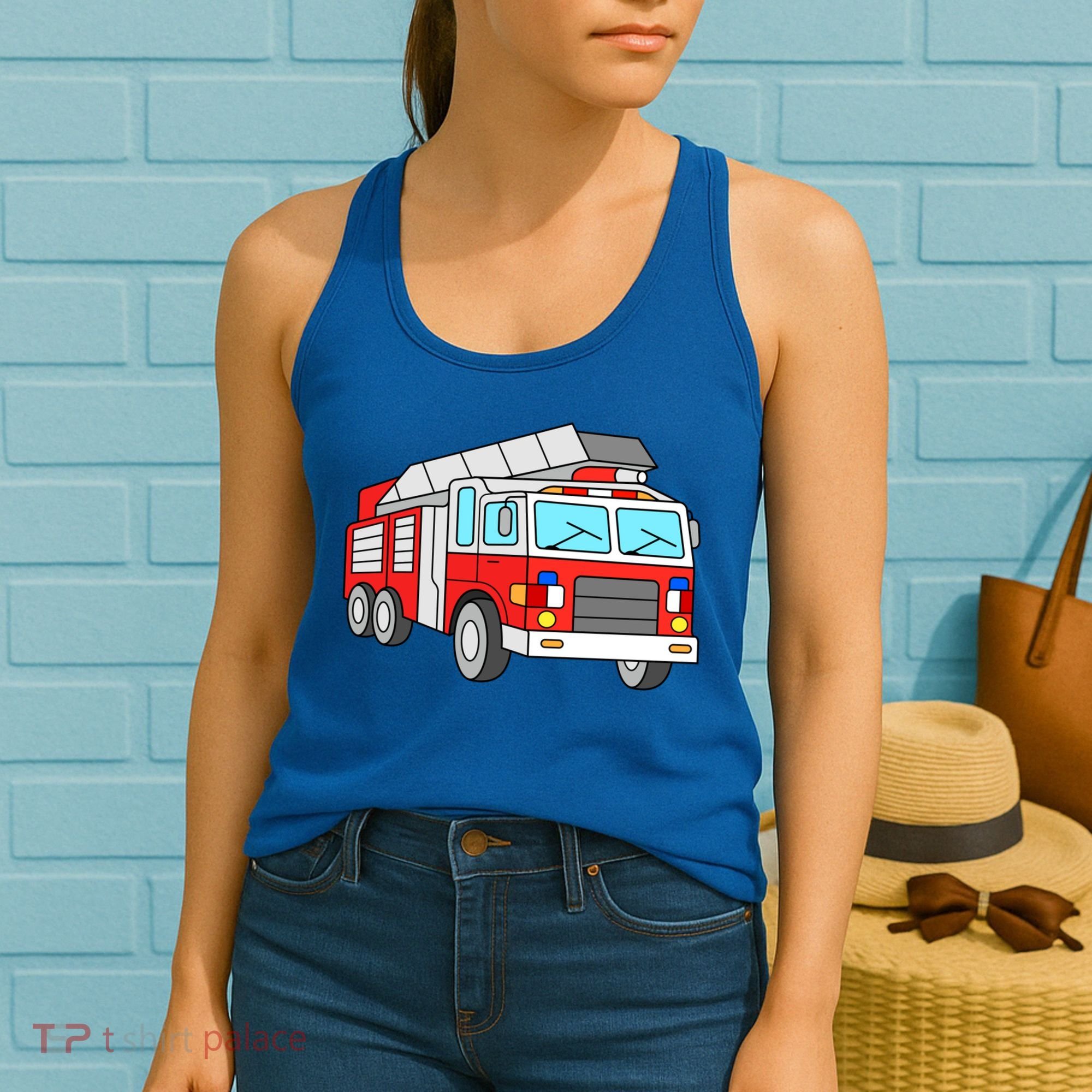 Cool Fire Engine Firetruck Firefighter Meaningful Gift Women's Tank Top