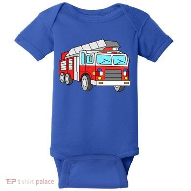 Cool Fire Engine Firetruck Firefighter Meaningful Gift Baby Bodysuit