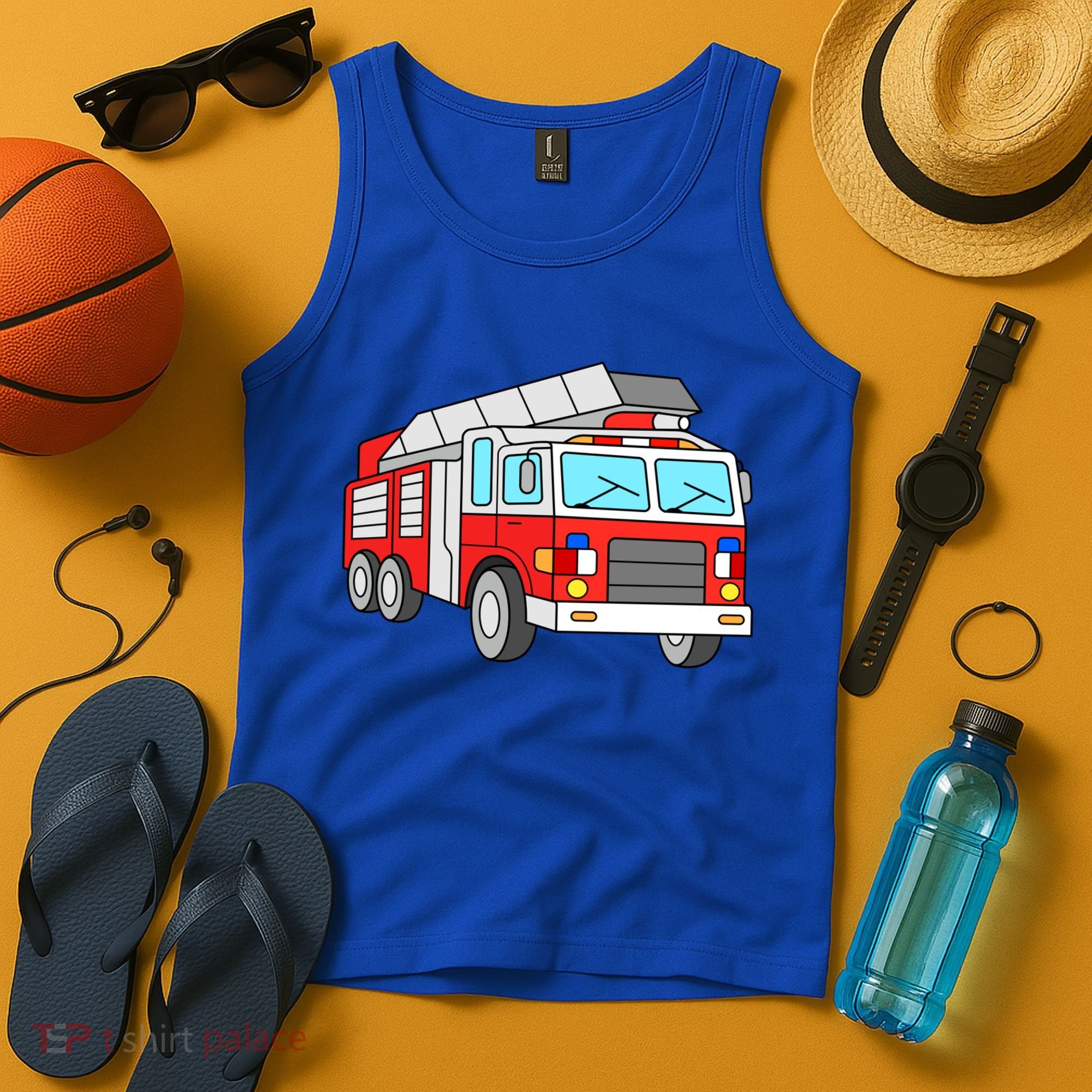 Cool Fire Engine Firetruck Firefighter Meaningful Gift Tank Top