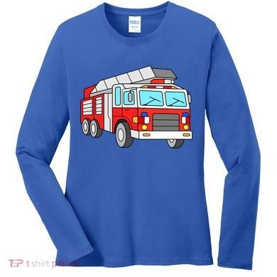 Cool Fire Engine Firetruck Firefighter Meaningful Gift Women's Long Sleeve Shirt