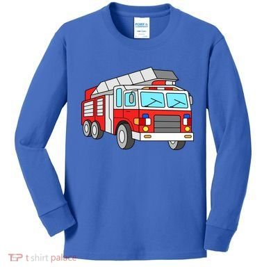 Cool Fire Engine Firetruck Firefighter Meaningful Gift Kids Long Sleeve Shirt