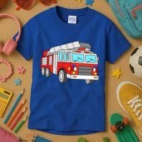 Cool Fire Engine Firetruck Firefighter Meaningful Gift Kids T-Shirt thumb 3