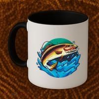 Catch Fish Eating Worm Funny Fishing Coffee Mug thumb 2