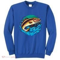 Catch Fish Eating Worm Funny Fishing Sweatshirt thumb 0