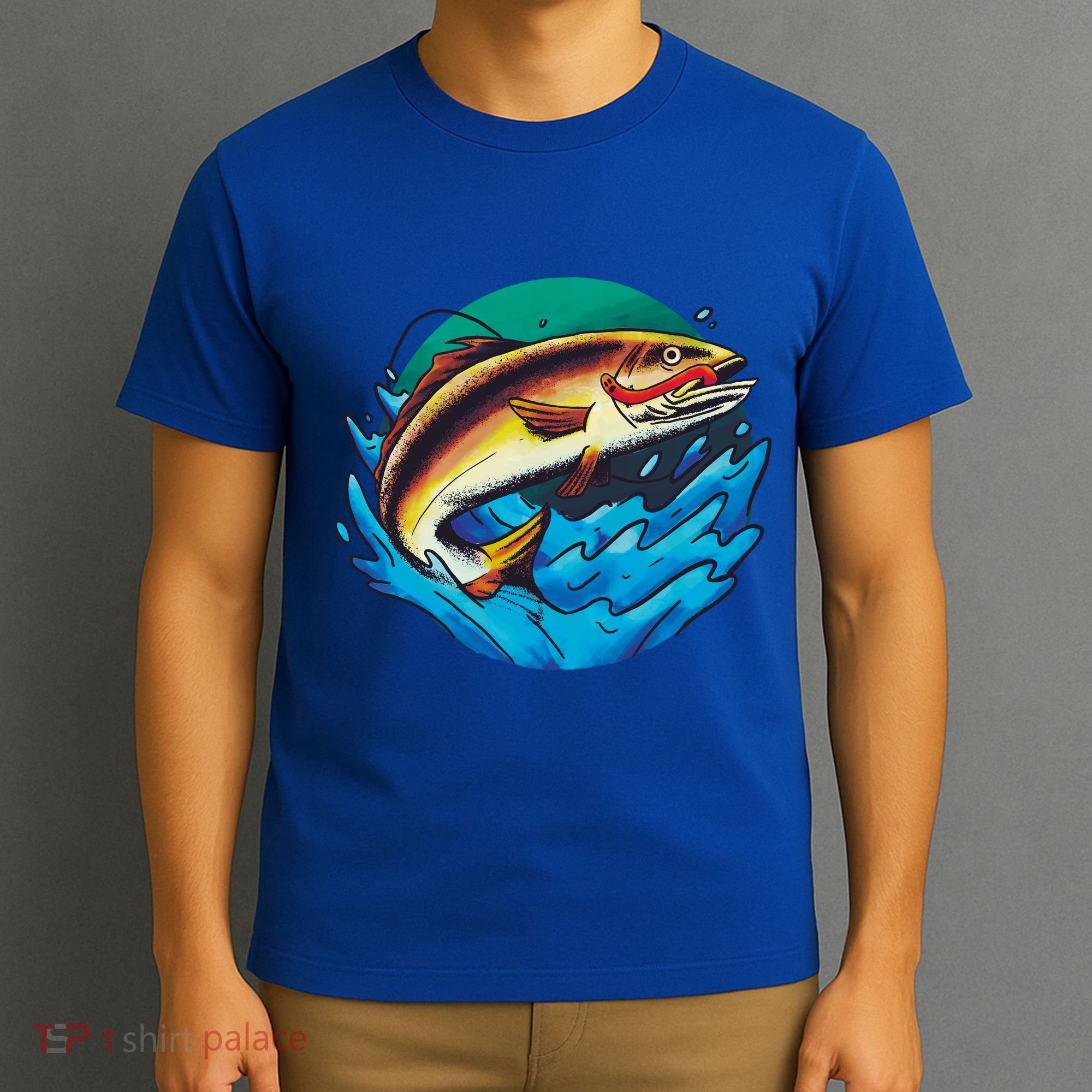 Catch Fish Eating Worm Funny Fishing T-Shirt