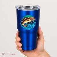 Catch Fish Eating Worm Funny Fishing Tumbler thumb 2
