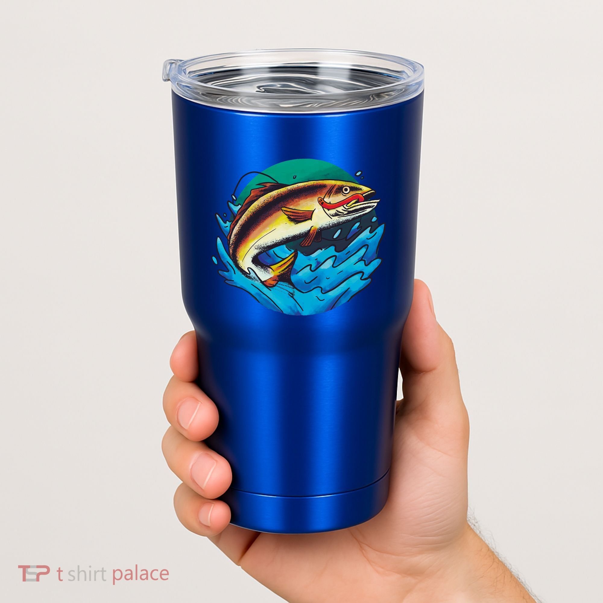 Catch Fish Eating Worm Funny Fishing Tumbler
