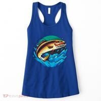 Catch Fish Eating Worm Funny Fishing Women's Tank Top thumb 0