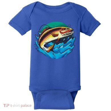 Catch Fish Eating Worm Funny Fishing Baby Bodysuit