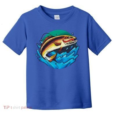 Catch Fish Eating Worm Funny Fishing Toddler T-Shirt