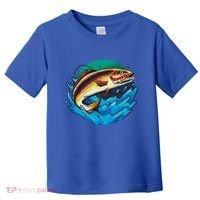 Catch Fish Eating Worm Funny Fishing Toddler T-Shirt thumb 0