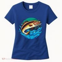 Catch Fish Eating Worm Funny Fishing Women's T-Shirt thumb 0